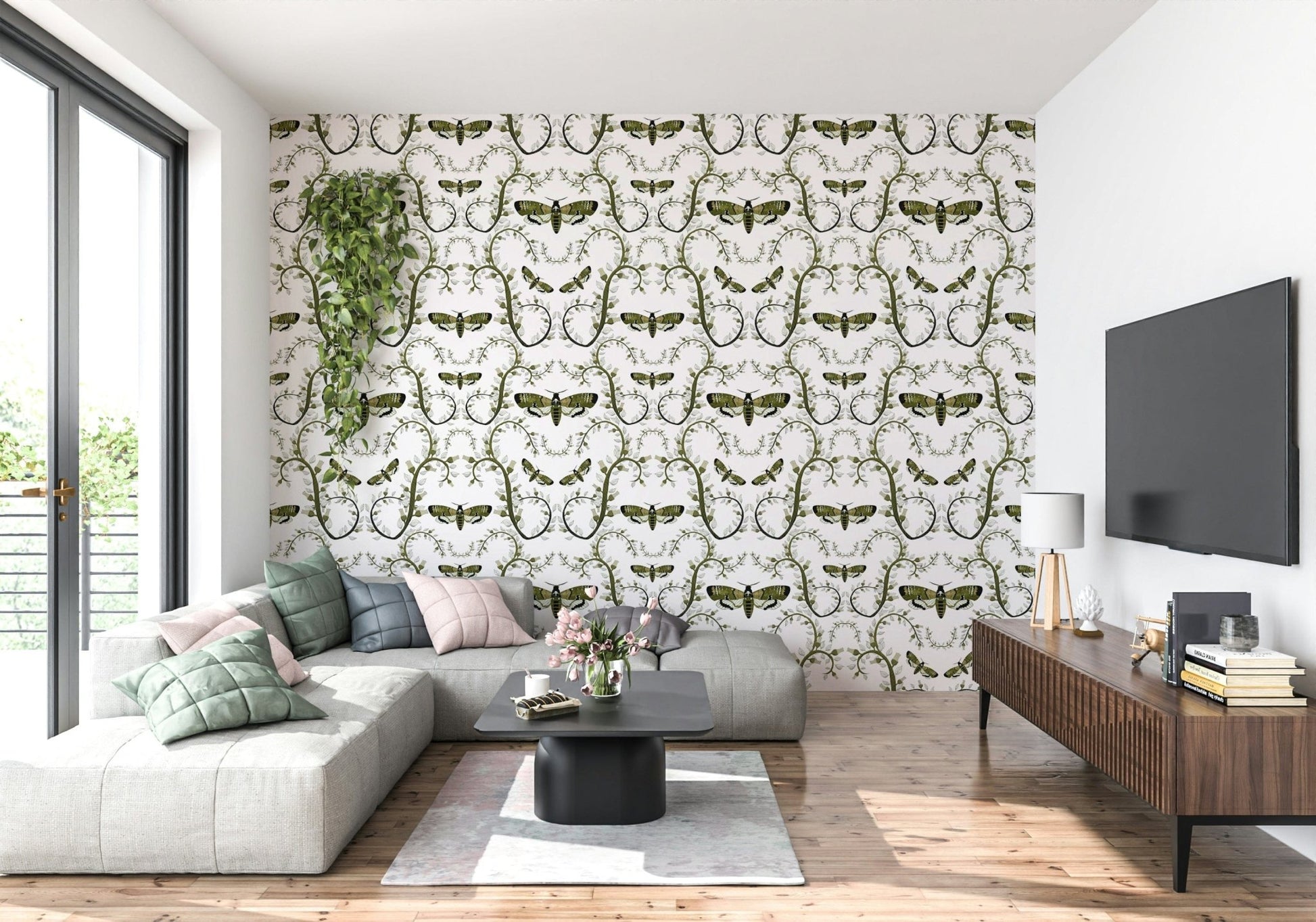 Death's - Head Hawkmoth Garden Wallpaper⁠