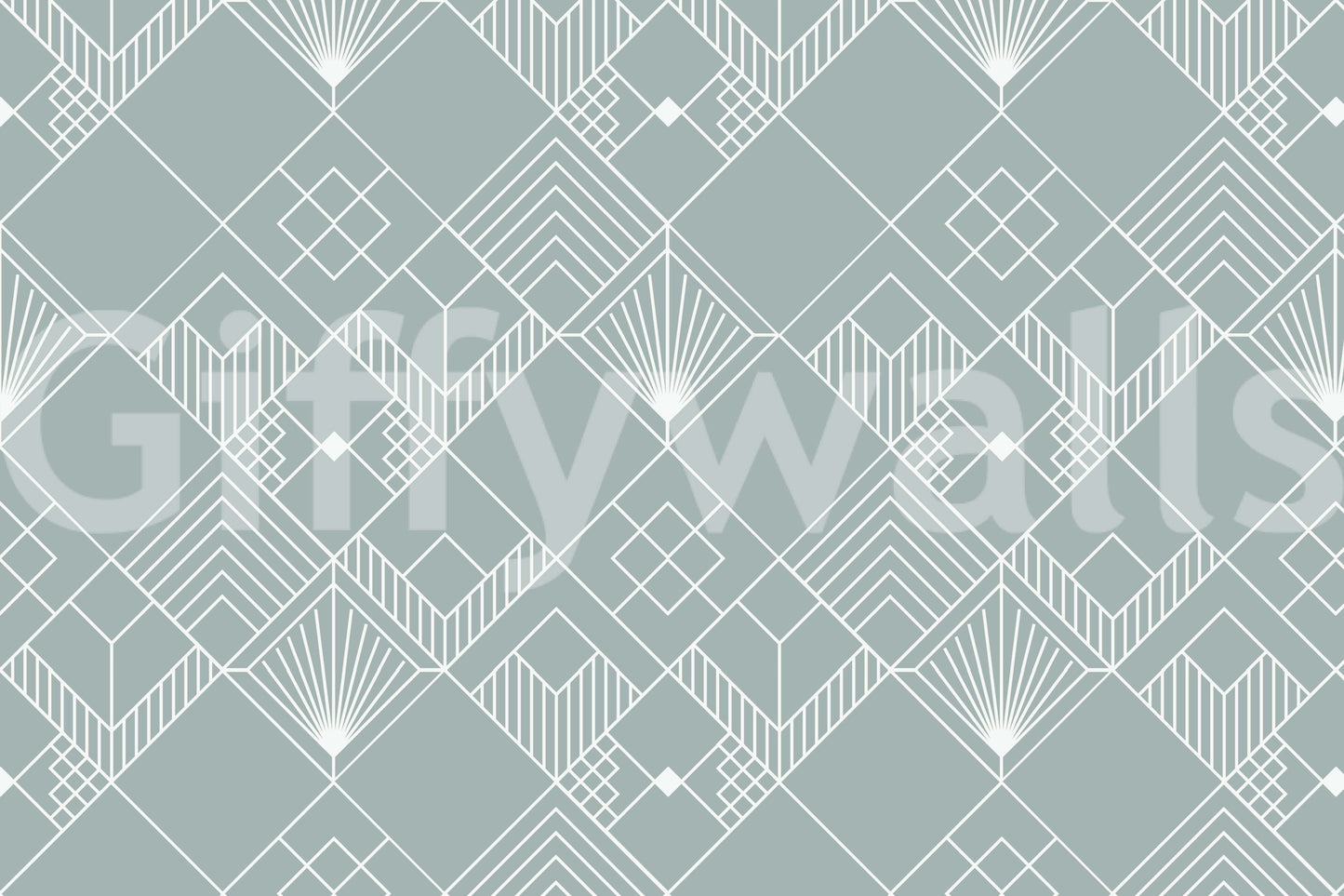 The style is a minimalist graphic design with an art deco feel.

