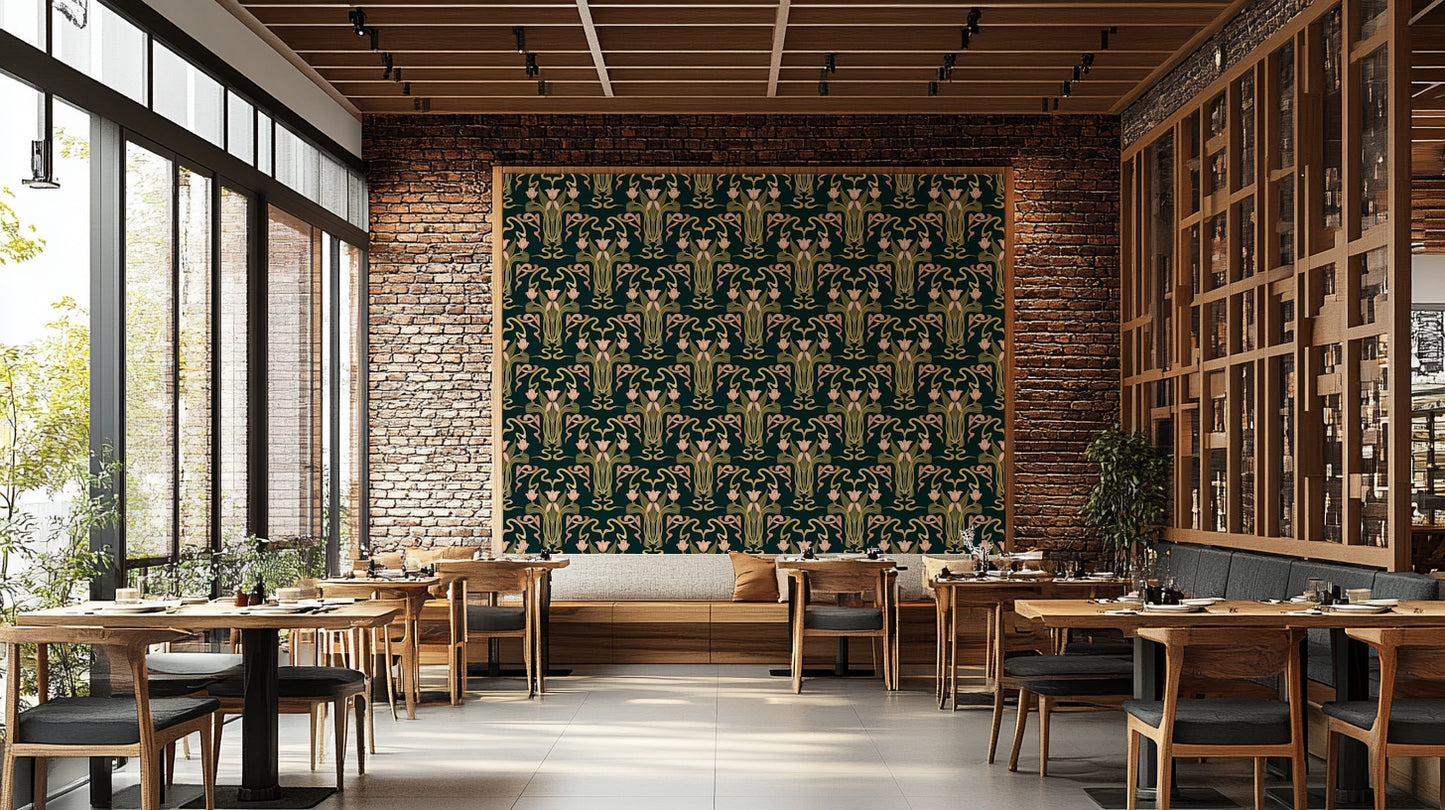 Deep tone tulip wall mural

