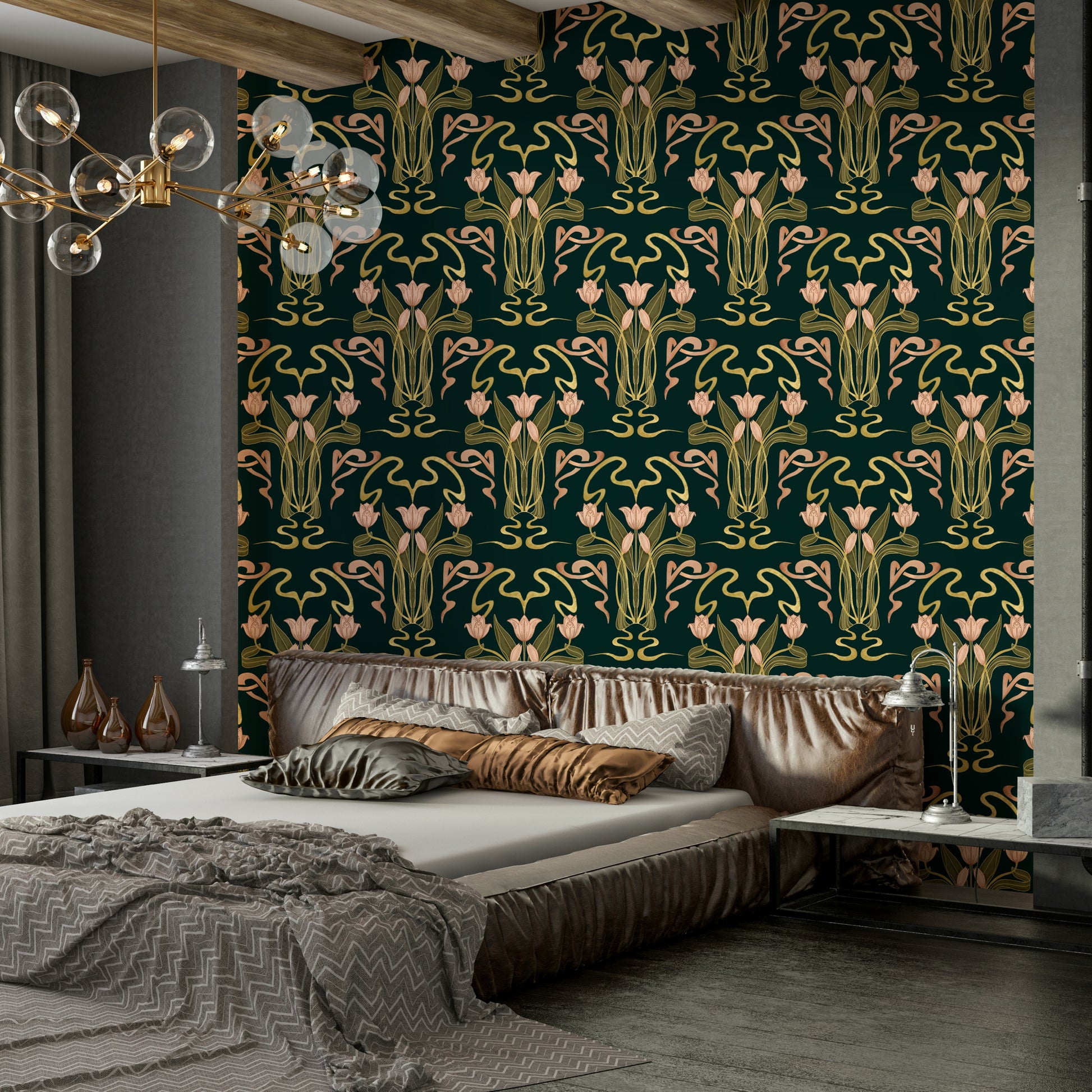 Forest tone mural wallpaper

