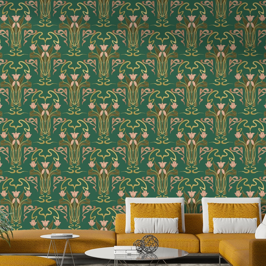 Forest grove tulip wall mural

