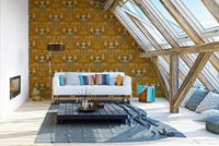 Mural wallpaper with tulip pattern

