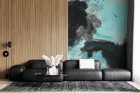 Graphic design Deep Water Wall Mural showcasing fluid motion