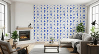 Delft Tile Blue & White Porcelain Wallpaper⁠