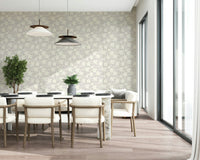 Soothing Delicate Floral Serenity organic vine wall mural.