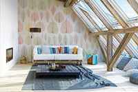 The mural has a modern, chic feel.

