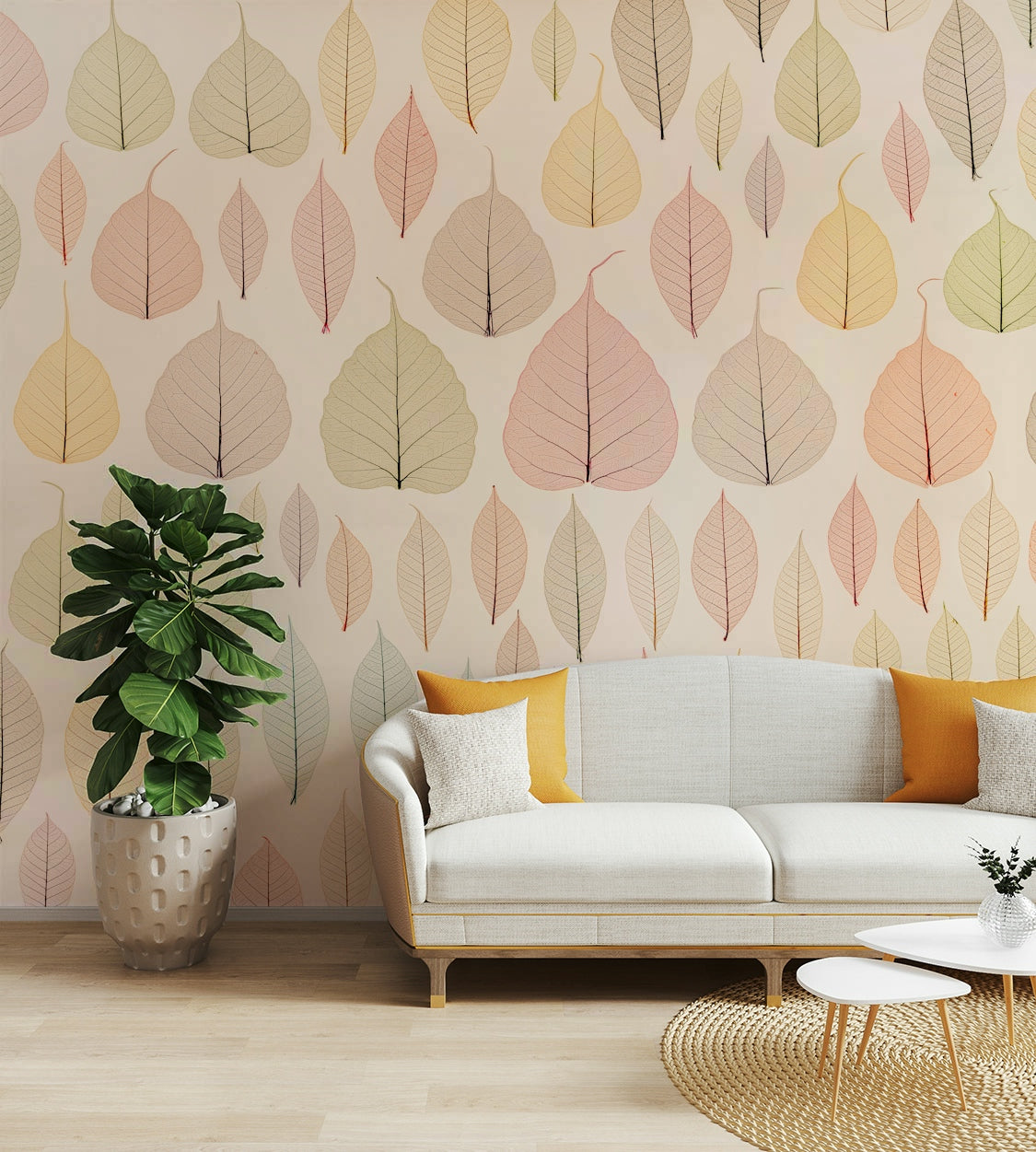 Wall mural with veins of nature pattern.

