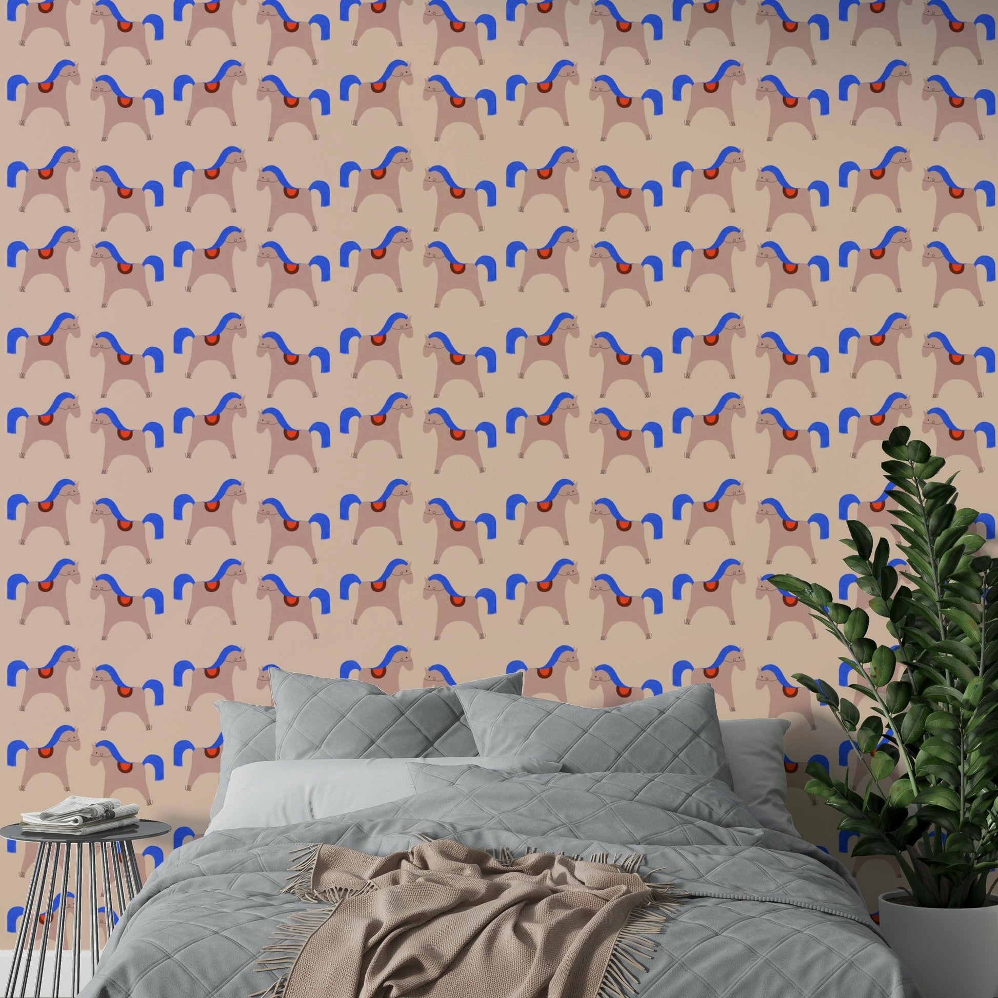 Modern Delight Carousel wallpaper with subtle tones

