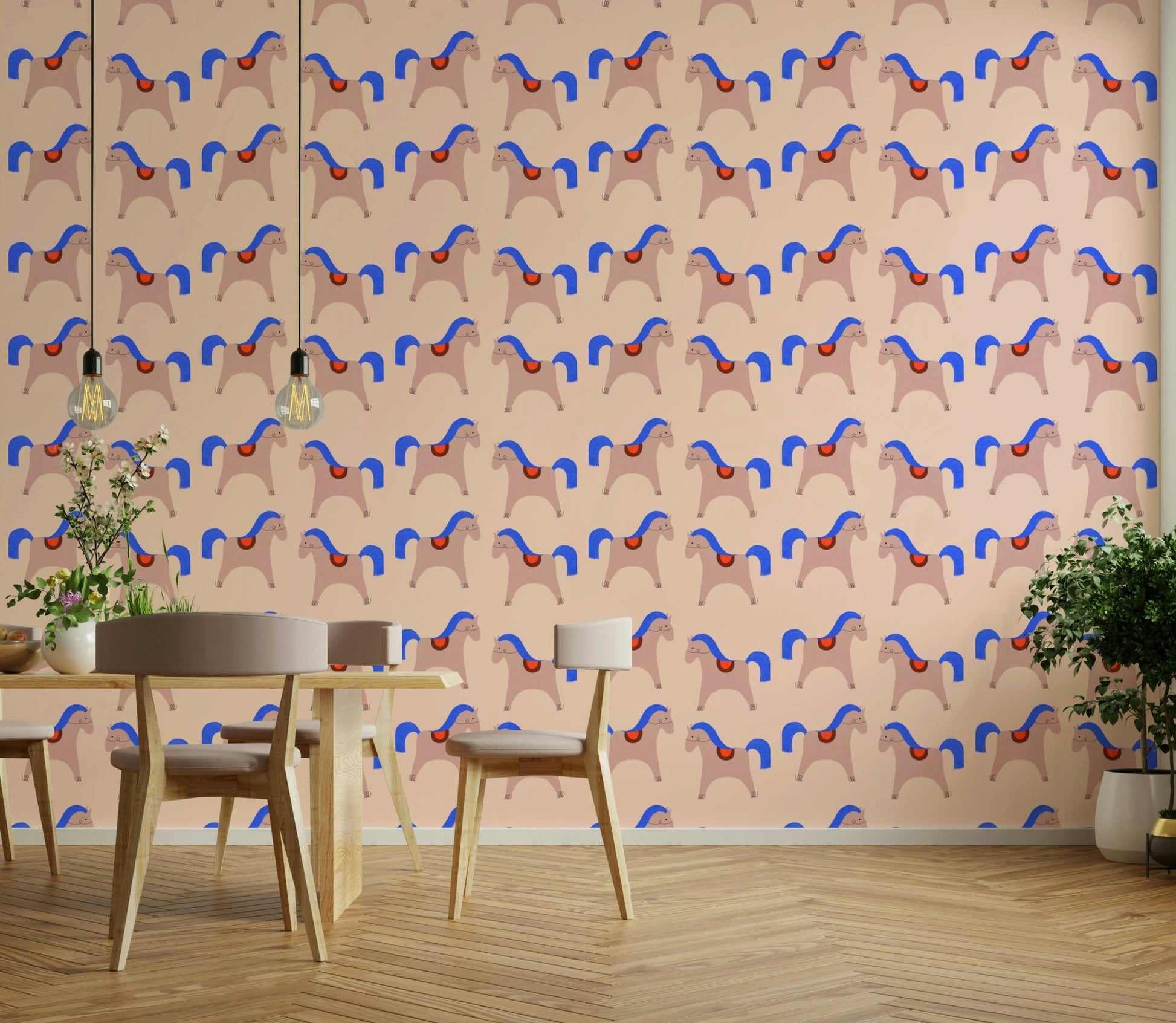 Soft pastel Delight Carousel 02 wall design

