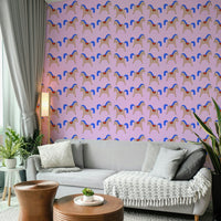 Flowing wall mural with minimal round shapes

