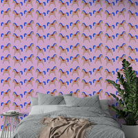 Calm modern interior with abstract line design


