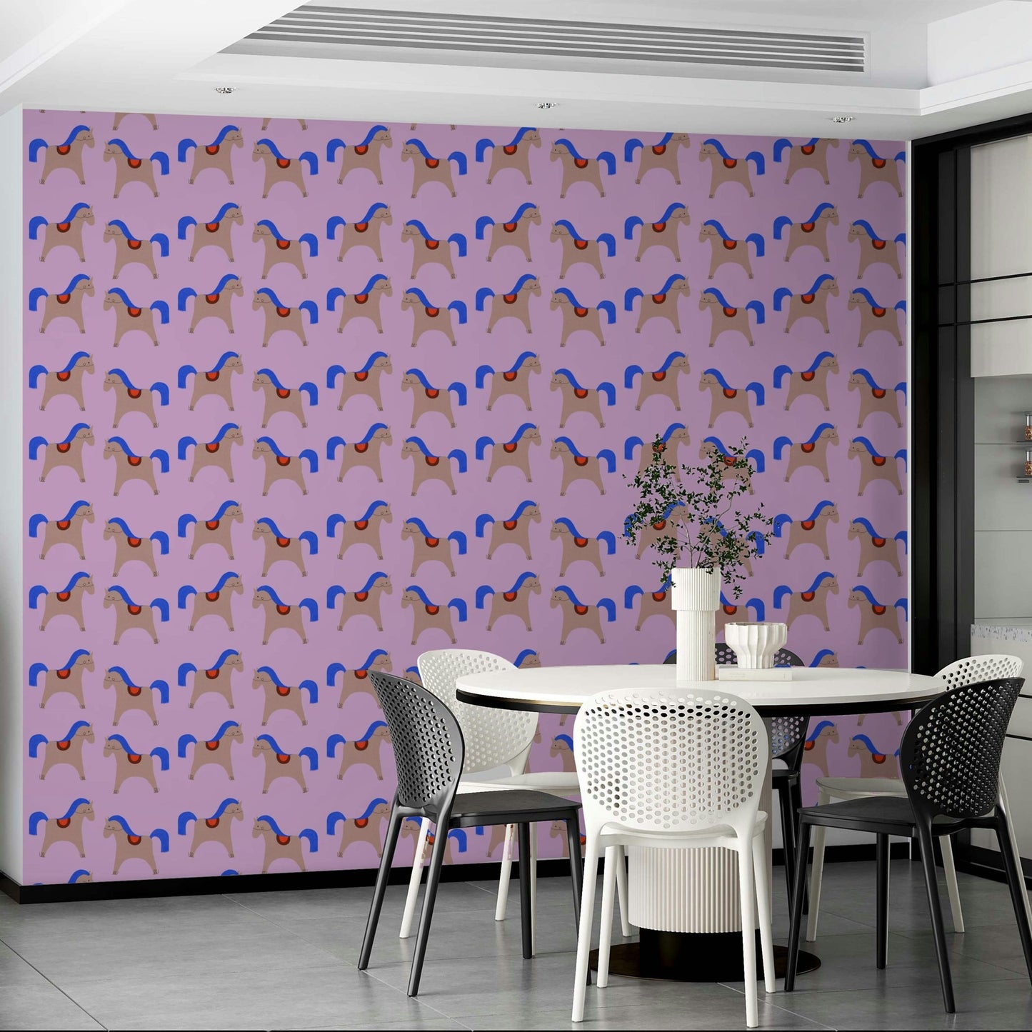 Gentle swirling wallpaper for walls in soft tones

