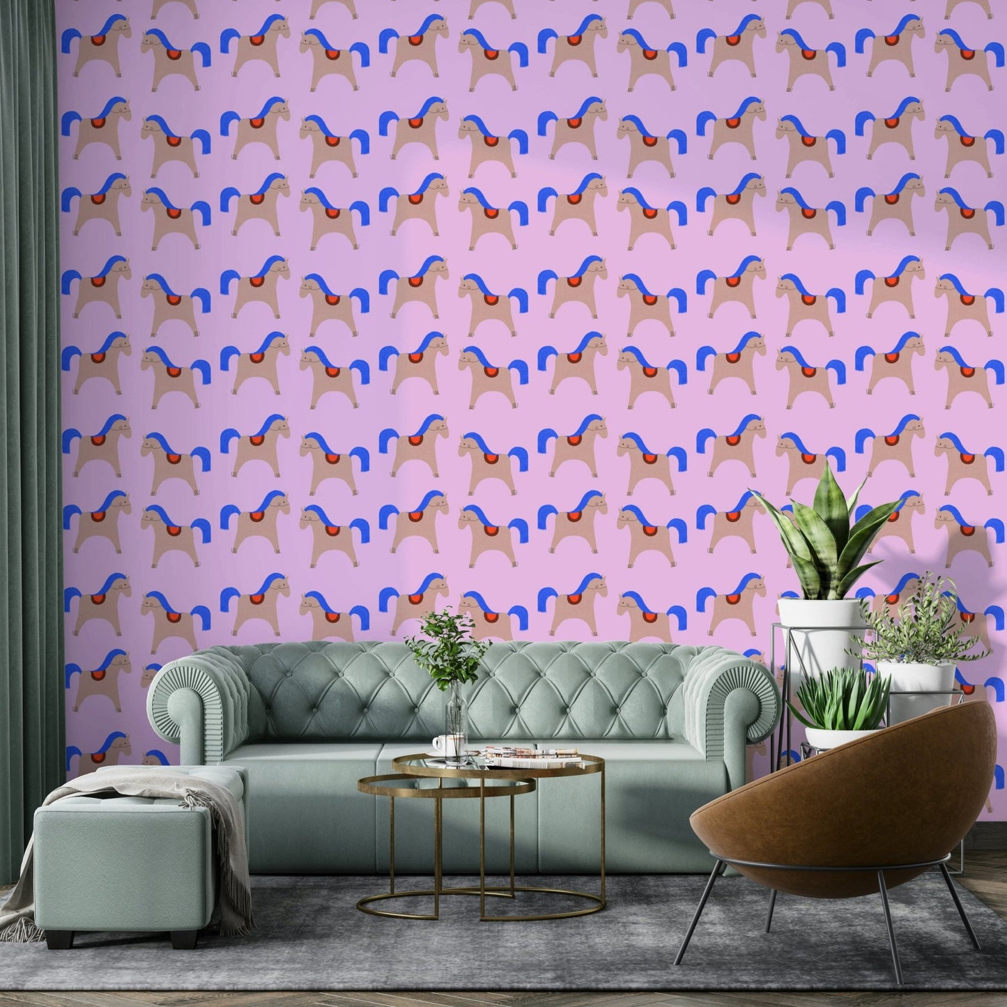 Light abstract wallpaper in contemporary setting

