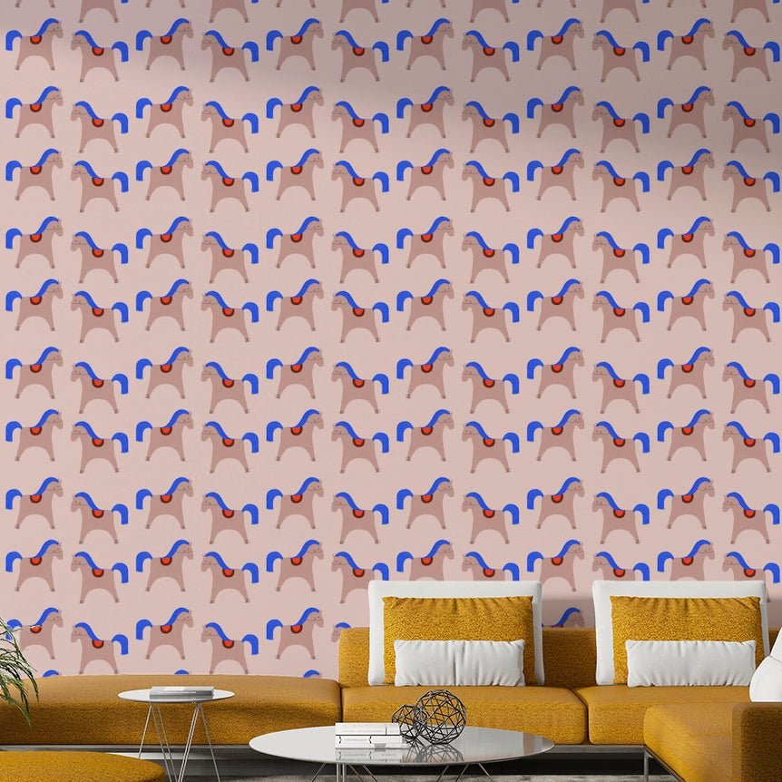 Carousel-inspired wallpaper with artistic flow

