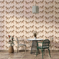 Creative children’s room wallpaper with movement

