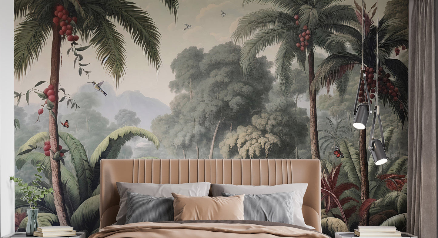 Dense Rain Forest Trees Wallpaper Mural