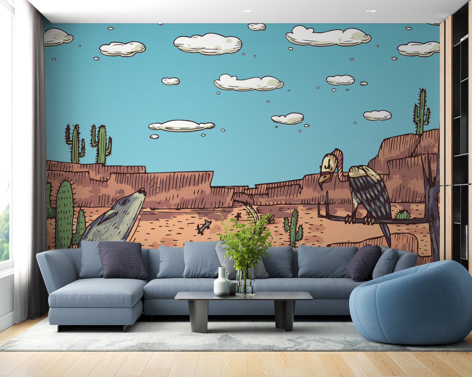 Desert Animal mural wallpaper