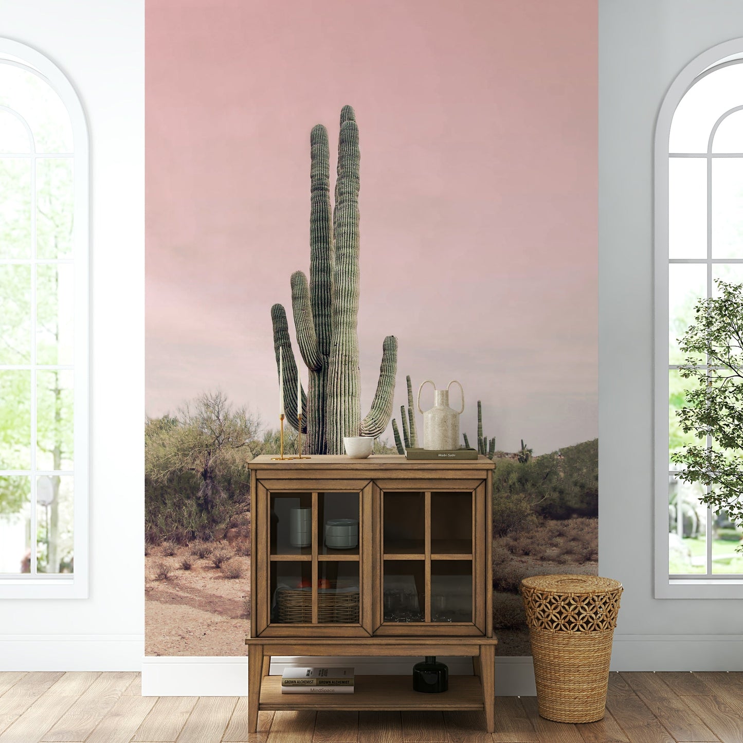 Desert-inspired mural wallpaper for modern interiors

