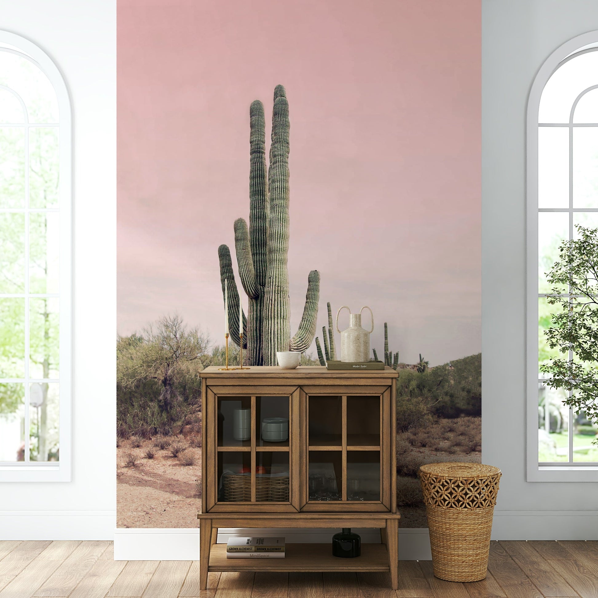 Desert-inspired mural wallpaper for modern interiors

