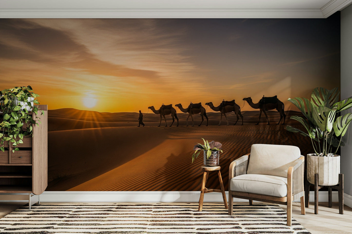 Wall mural showing a peaceful travel scene

