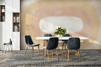 Gentle pink and gold desert wallpaper at sunrise

