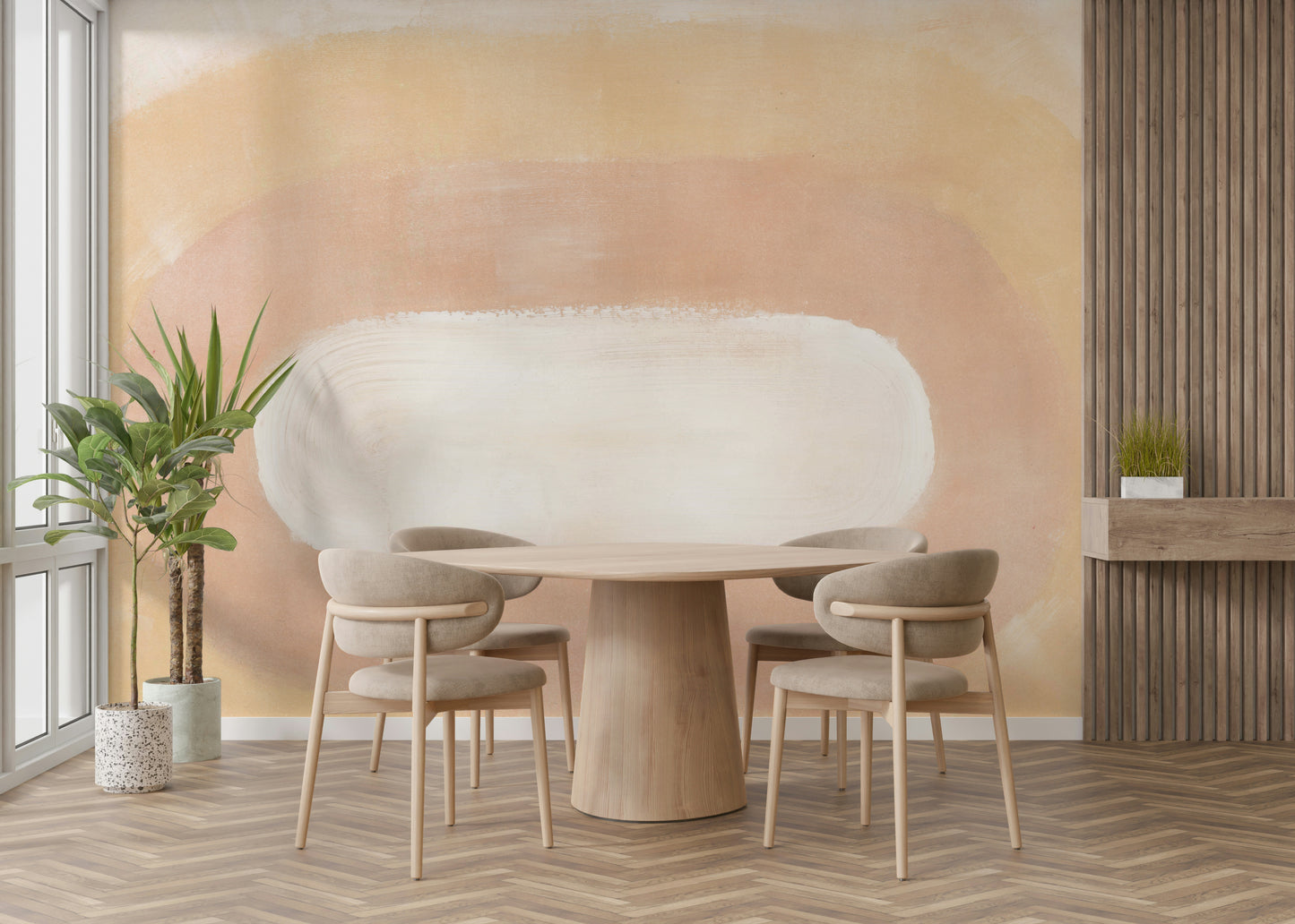 Elegant desert dawn wallpaper for modern homes

