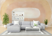Warm hues of dawn over desert dunes wall mural

