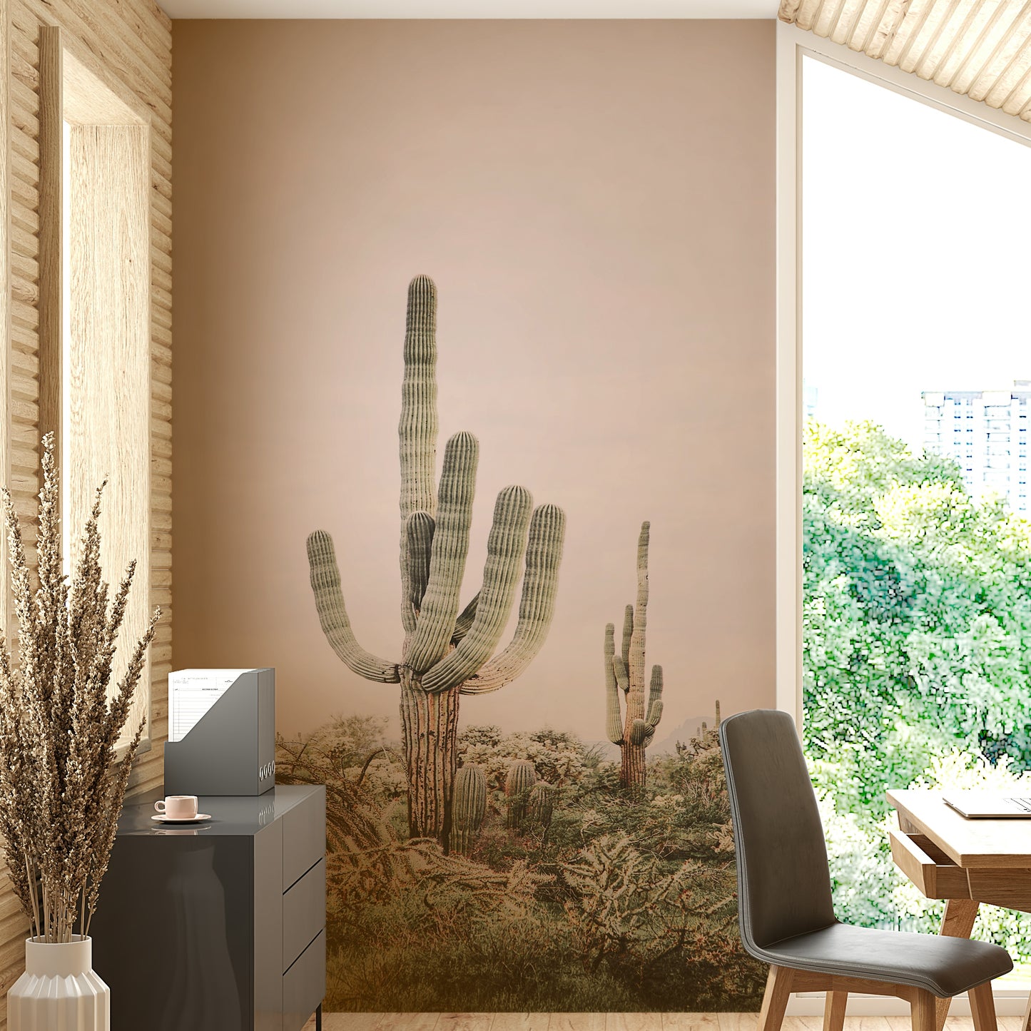 Desert Majesty mural with vast sand dunes

