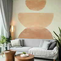 Warm earth tone wall mural


