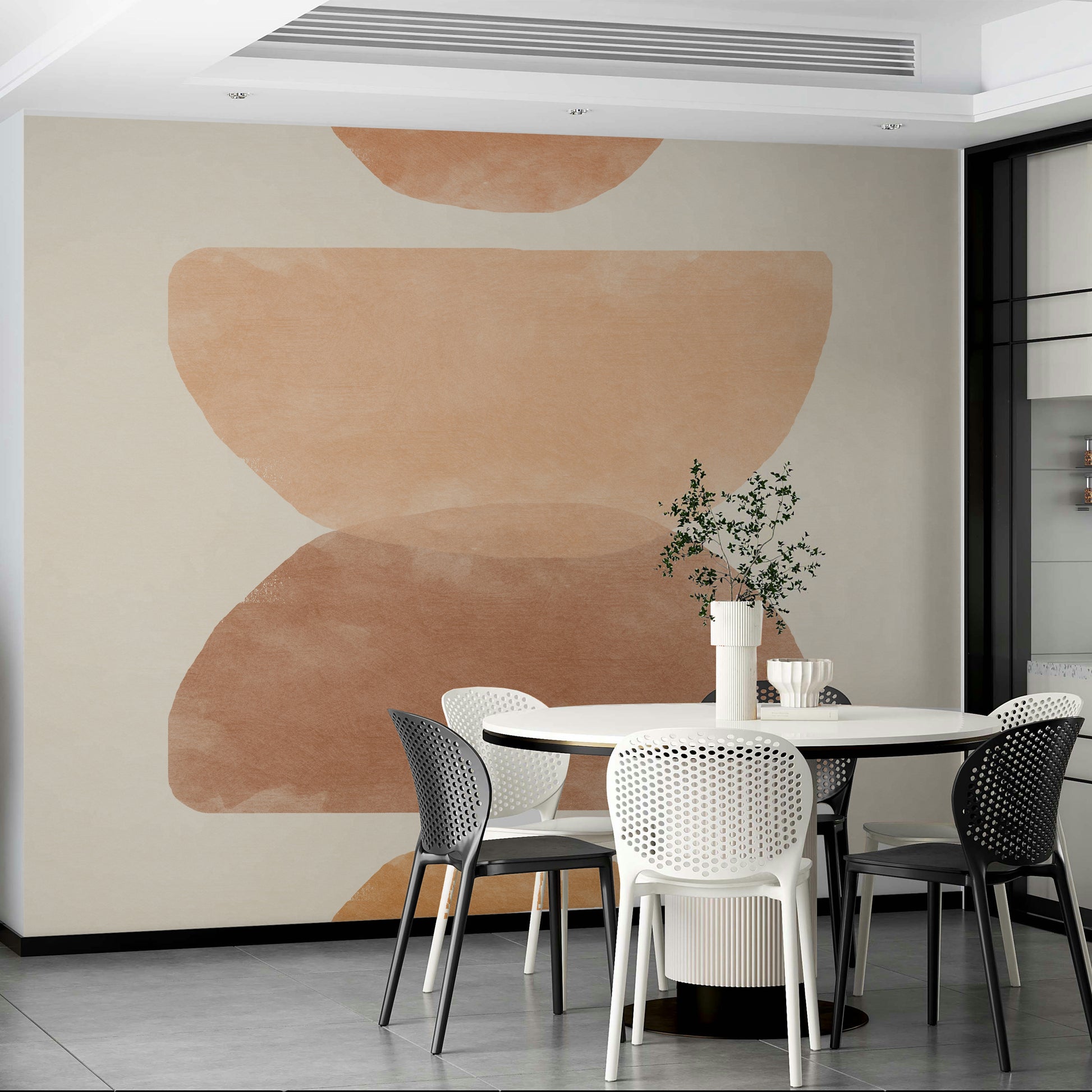 Terracotta tones mural wallpaper

