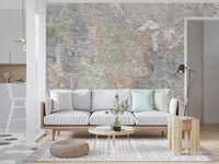 Detailed map of the USA with cities in muted watercolor, HABIKI Wall Mural