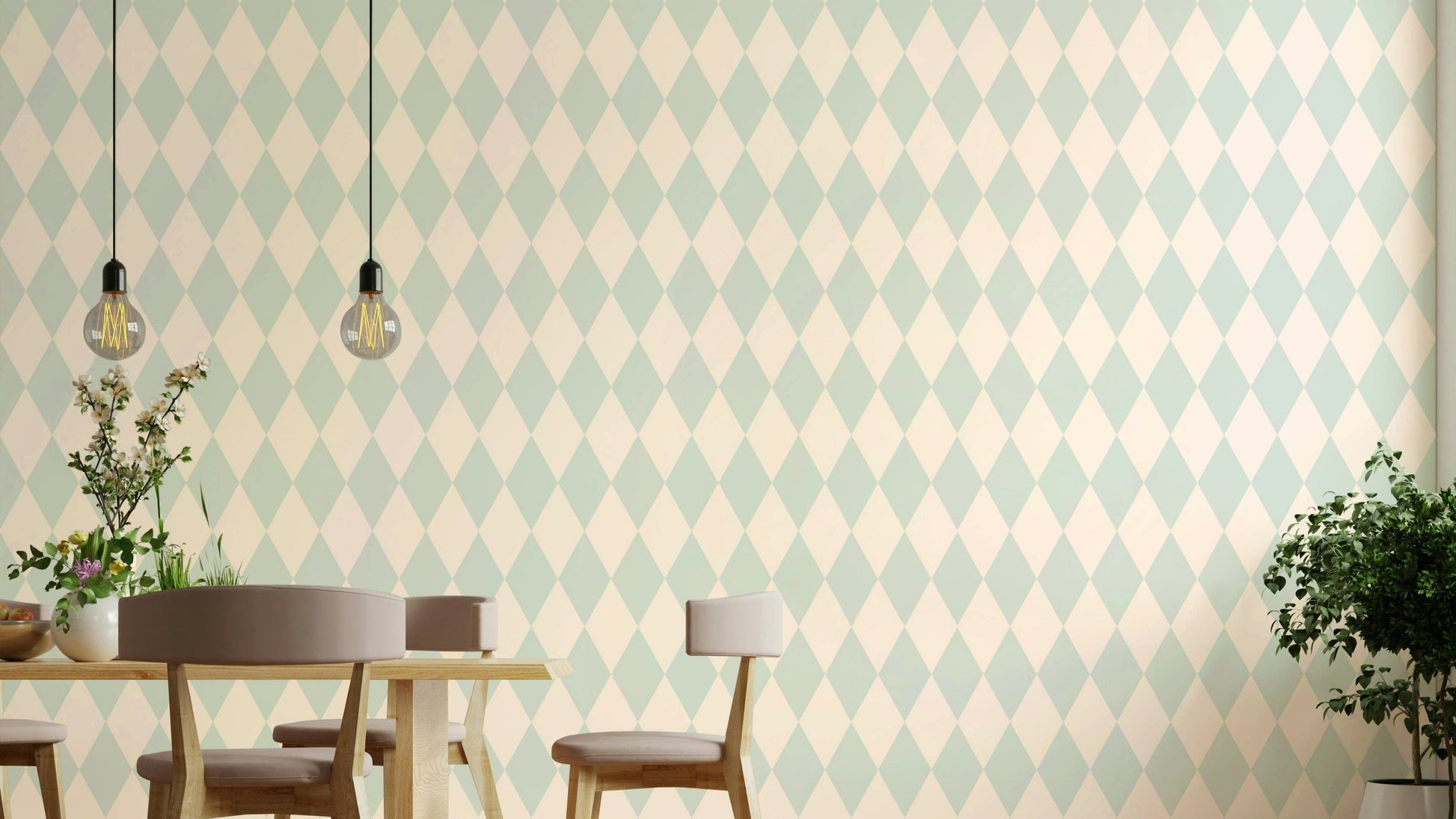 A classic geometric checkered wallpaper.

