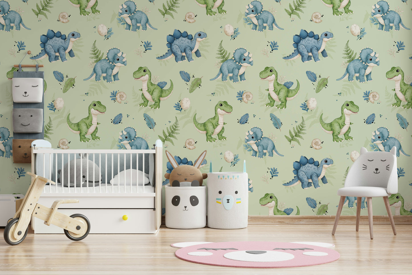 Peel and stick dinosaur wallpaper mural

