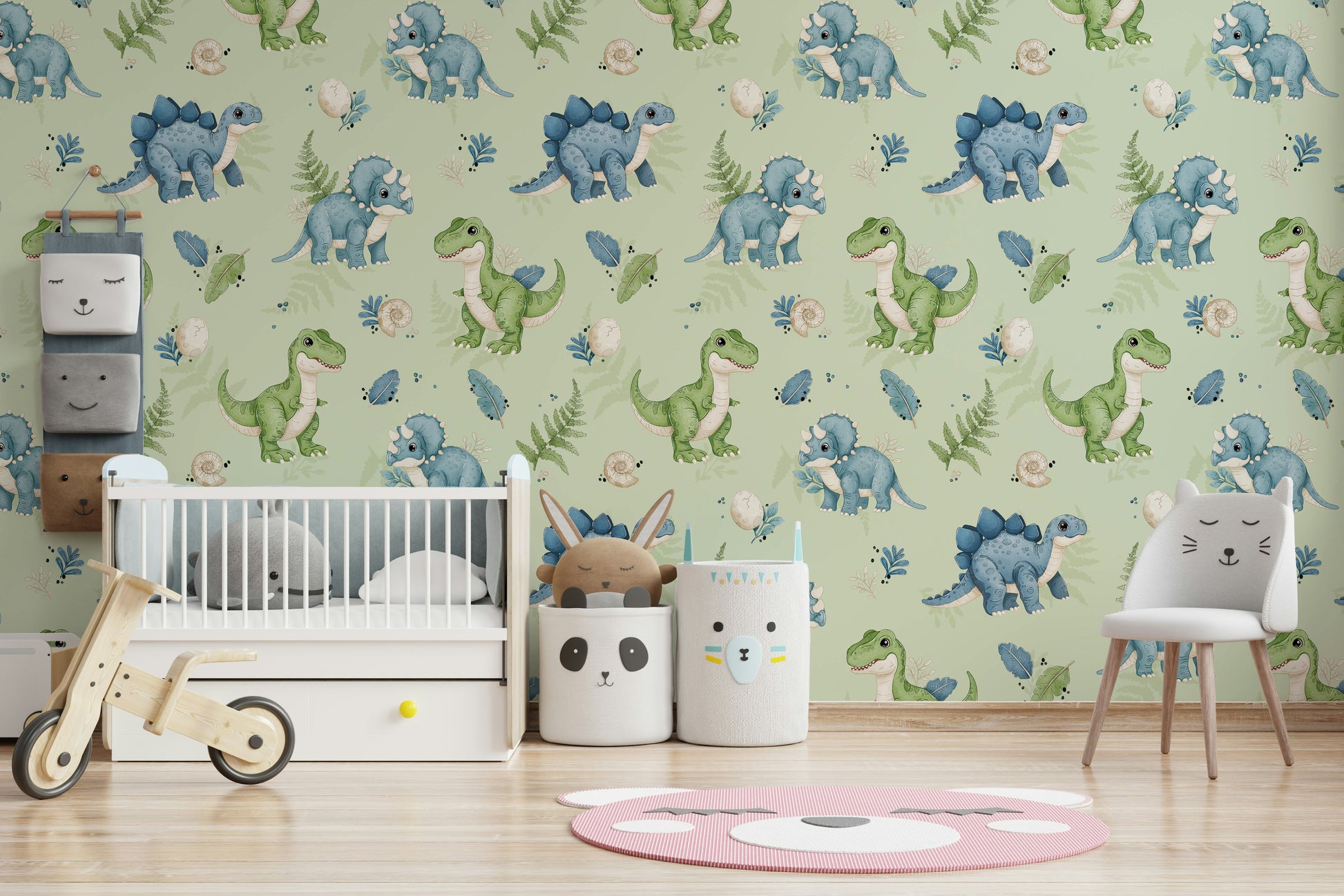 Peel and stick dinosaur wallpaper mural

