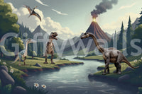 The style is a soft-focus illustration or a painterly design.

