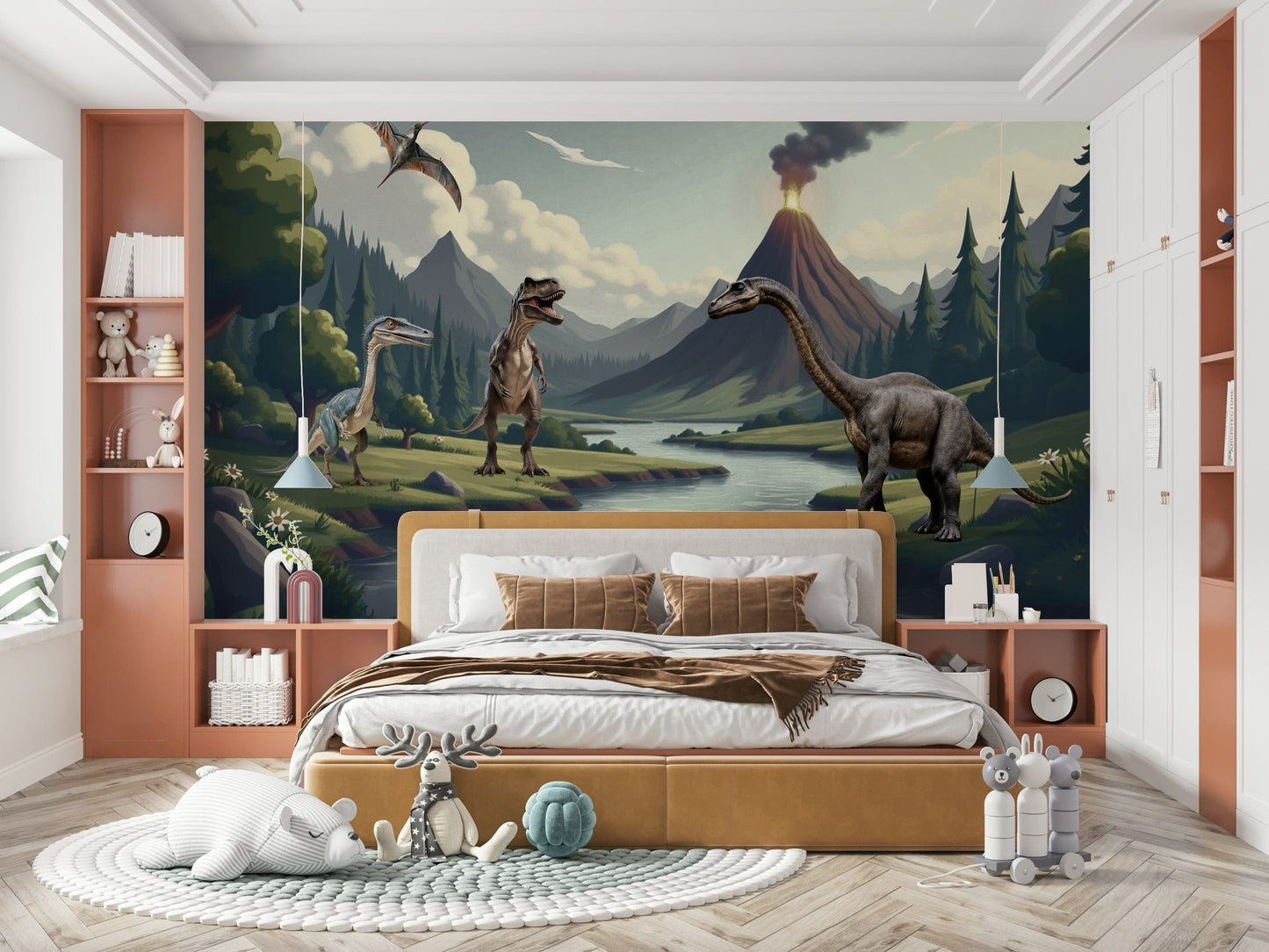 The colors are bright and vibrant, with a lush, natural palette.

