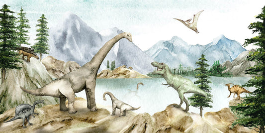 Dino dreams wallpaper murals for kids room