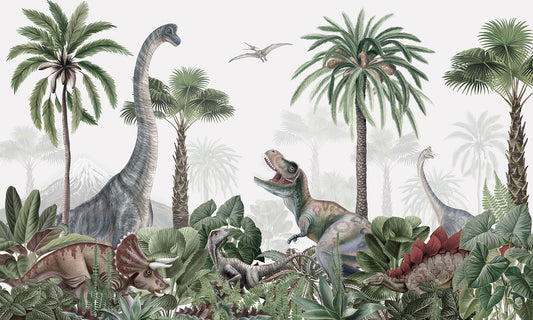 Cute Dino Nursery Wallpaper