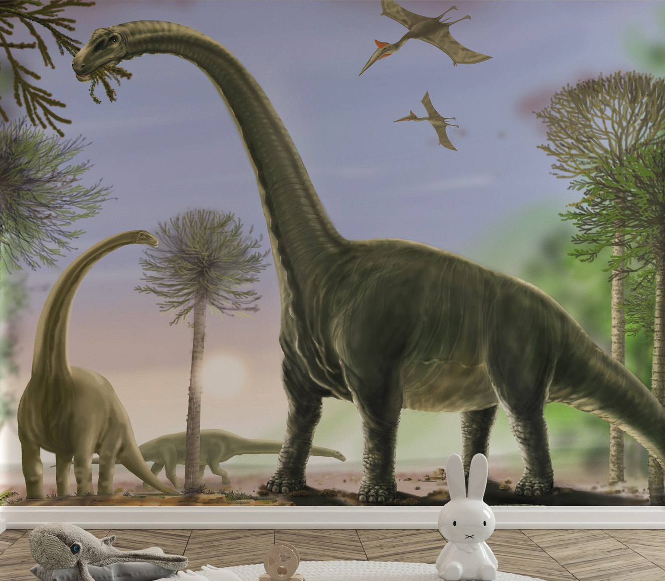 Animated Dinosaur Wallpaper Mural - Giffywalls