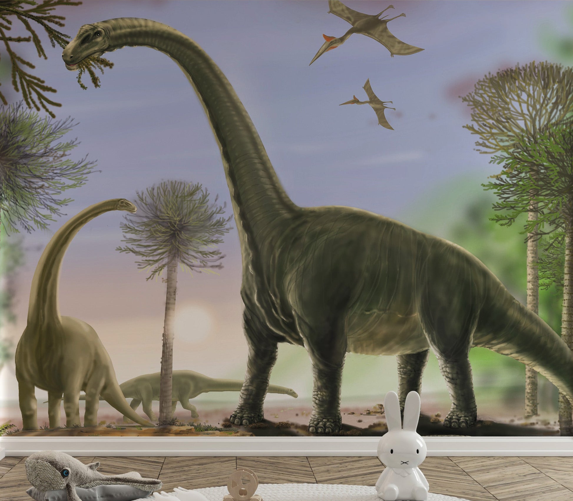 Animated Dinosaur Wallpaper Mural - Giffywalls