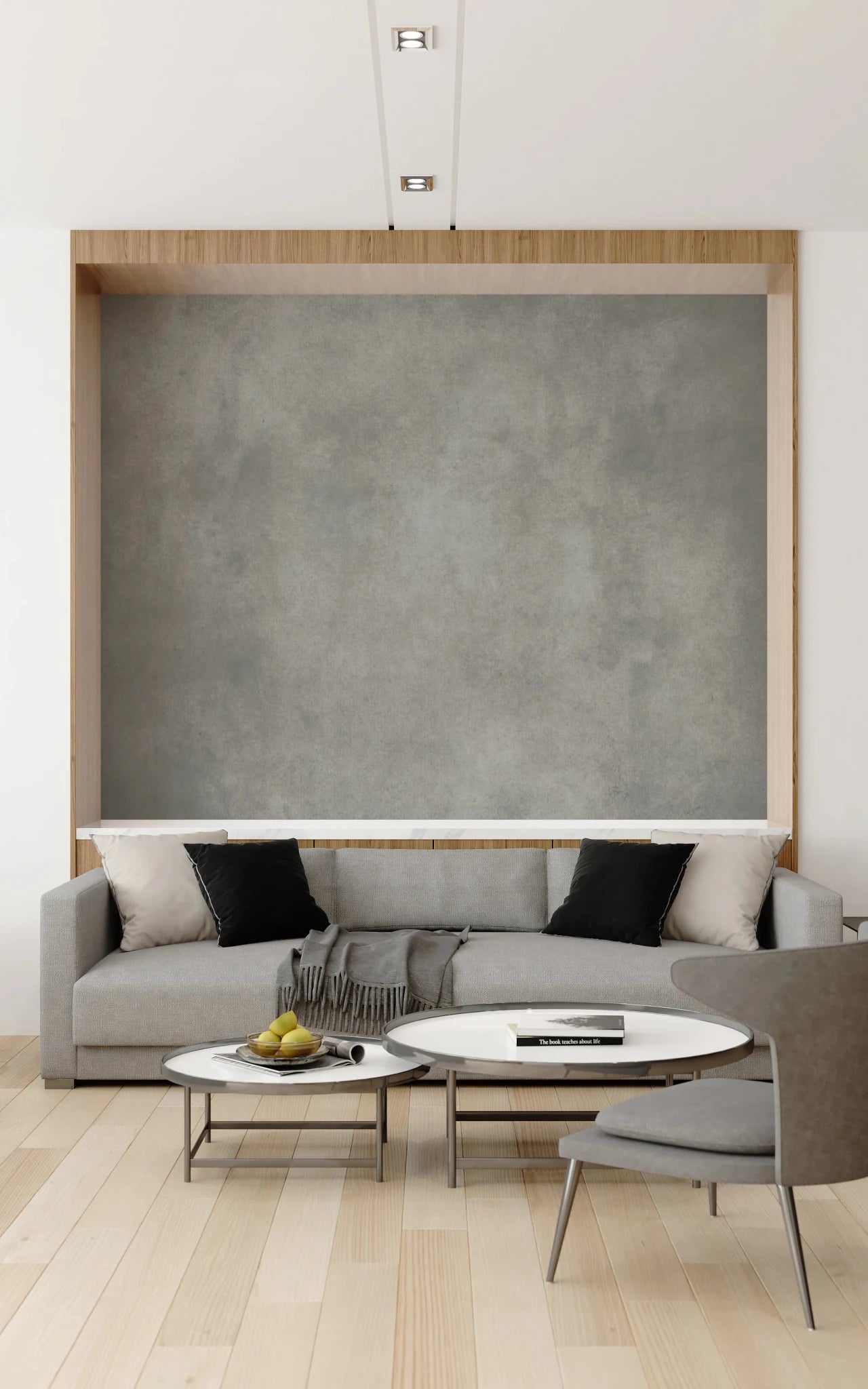 Dirty Paper - Greige Wall Mural