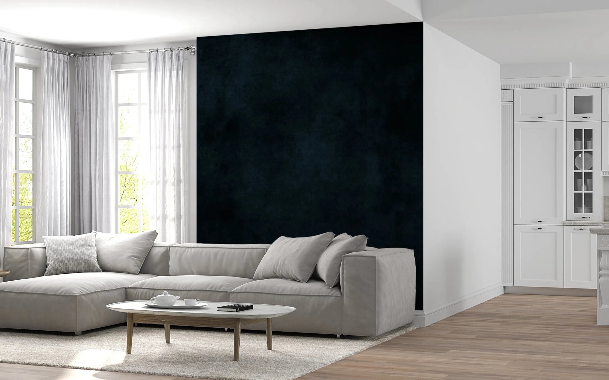 Dirty Paper - Midnight Wall Mural