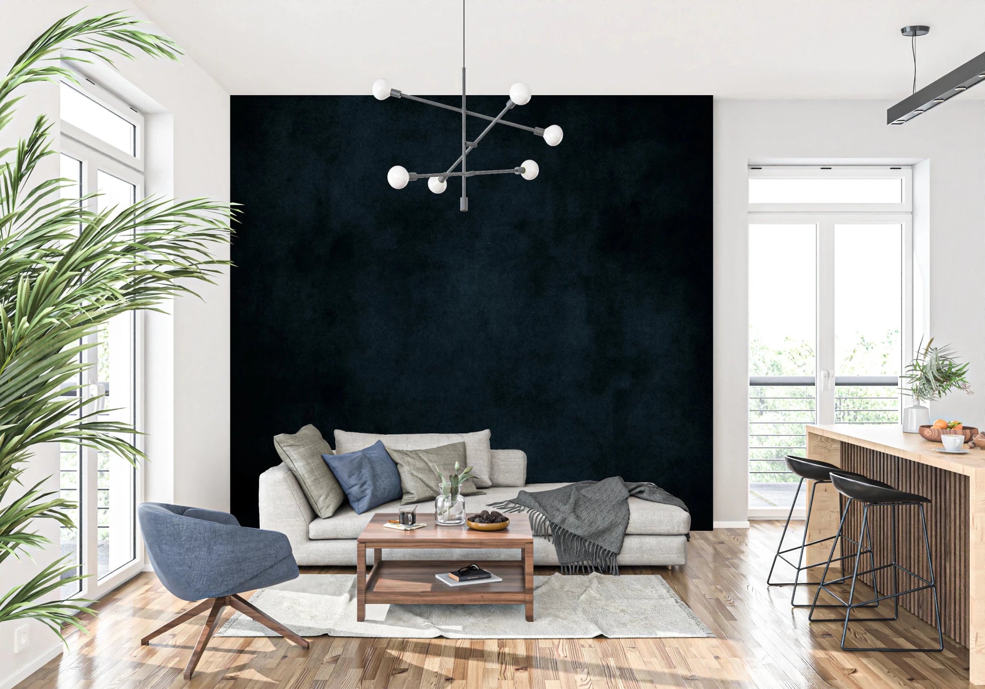 Dirty Paper - Midnight Wall Mural