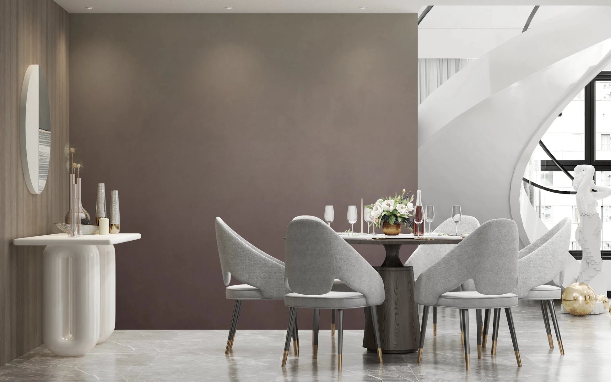 Dirty Paper - Ombre Lilac Wall Mural