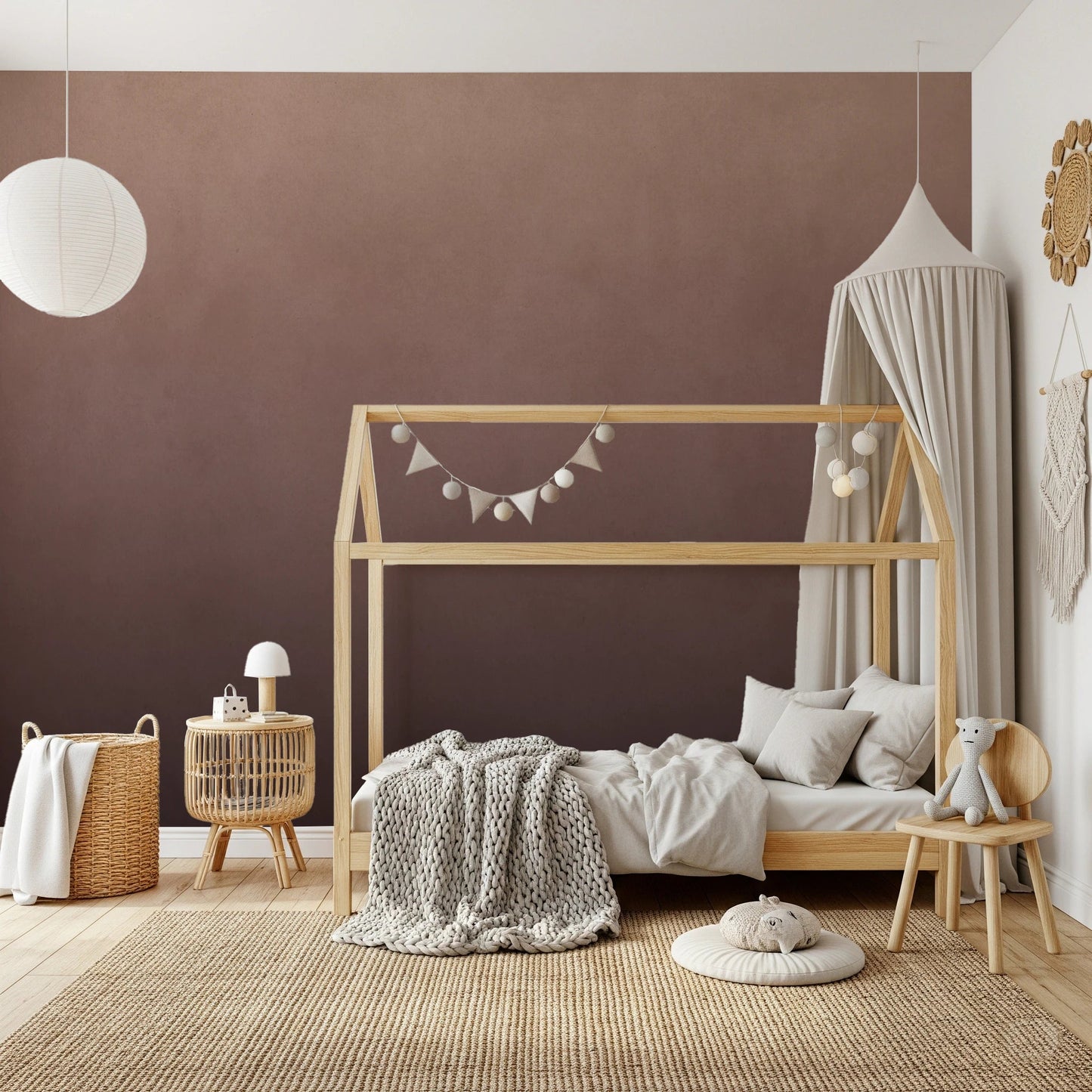 Dirty Paper - Ombre Peach Wall Mural