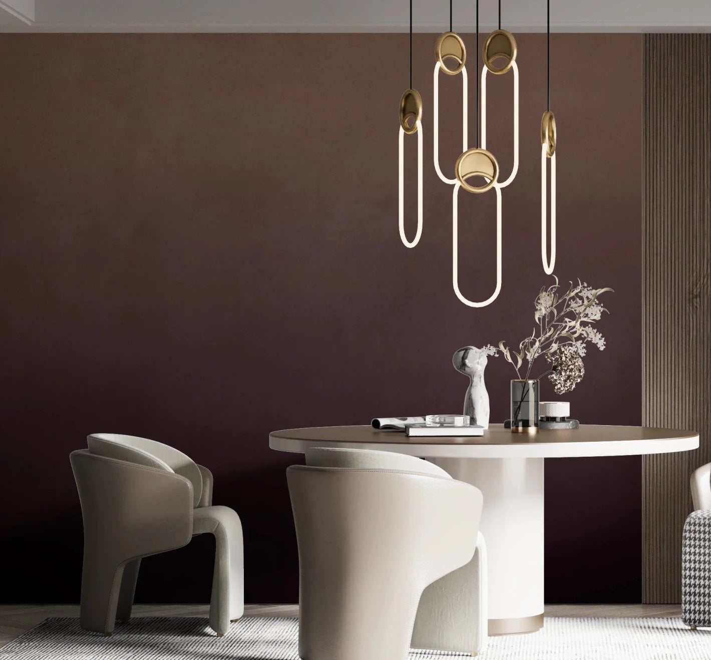 Dirty Paper - Ombre Plum Wall Mural