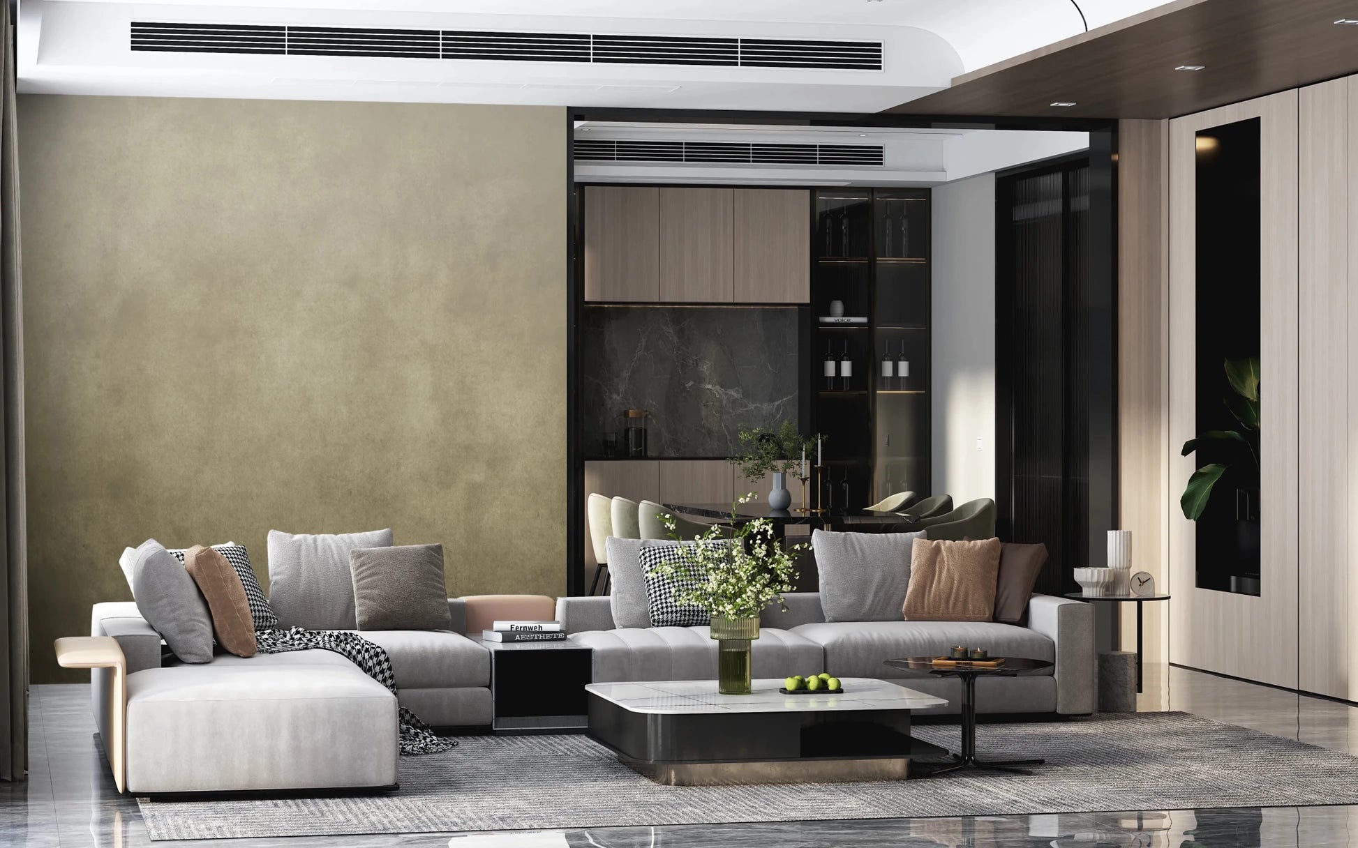 Dirty Paper - Ombre Tobacco Wall Mural