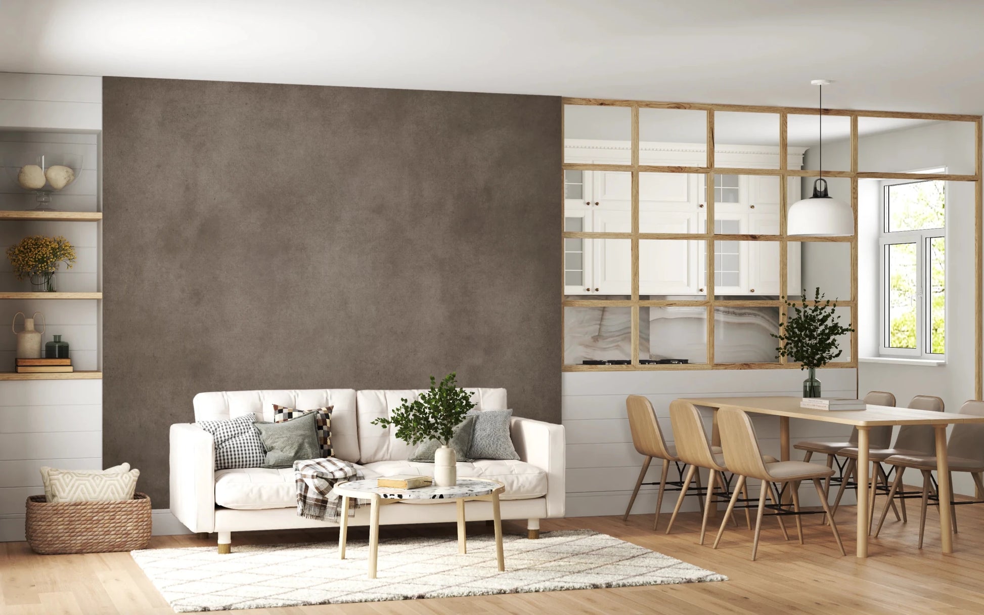 Dirty Paper - Taupe Wall Mural