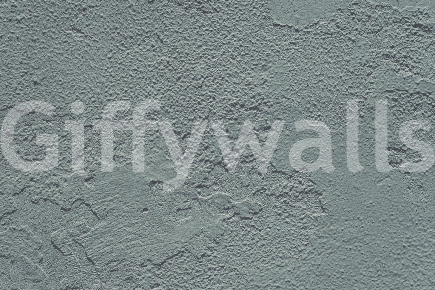 Distressed Walls wallpaper mural close-up showing rough grey-green plaster with subtle cracks and peeling detail