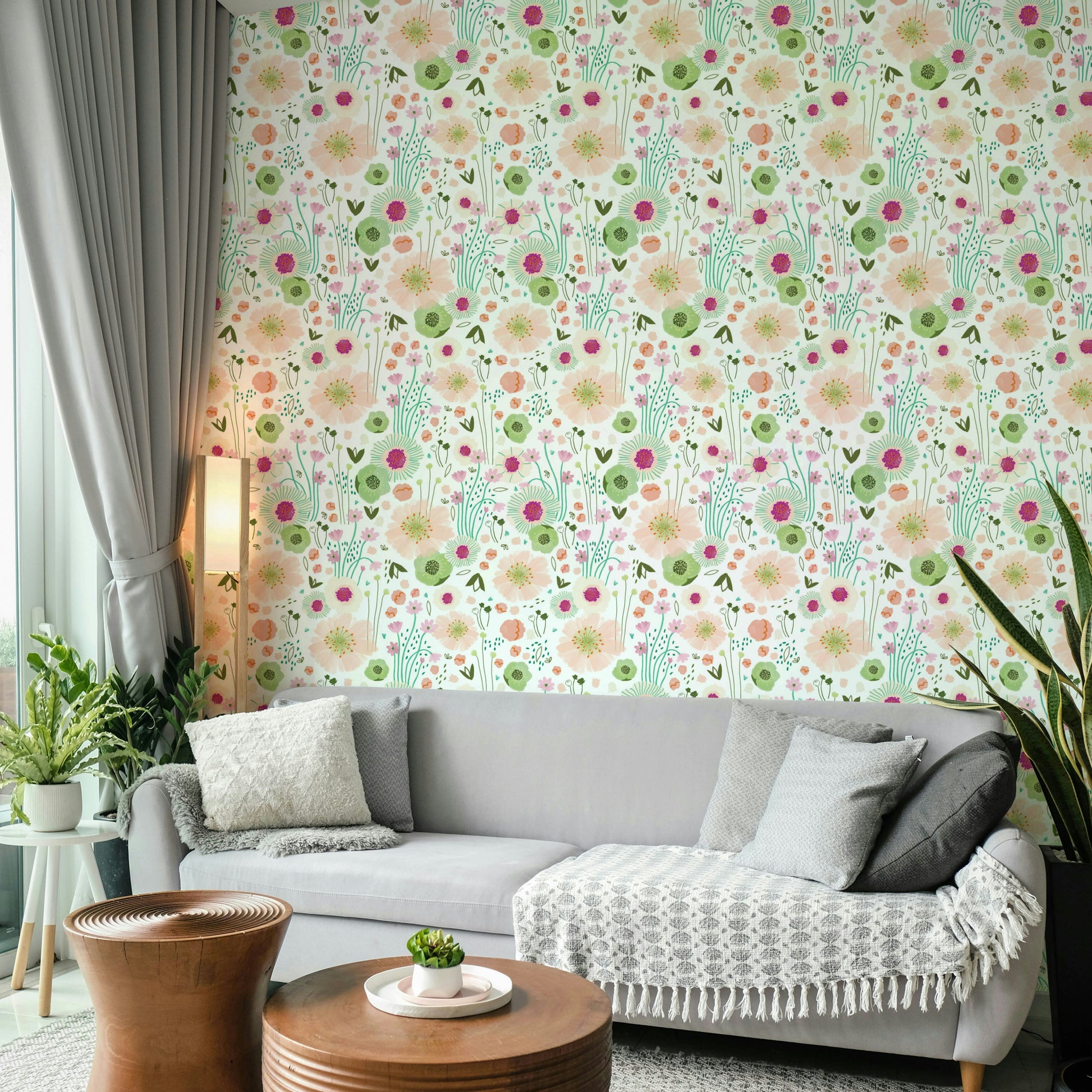 Delicate ditsy pattern on clean white background

